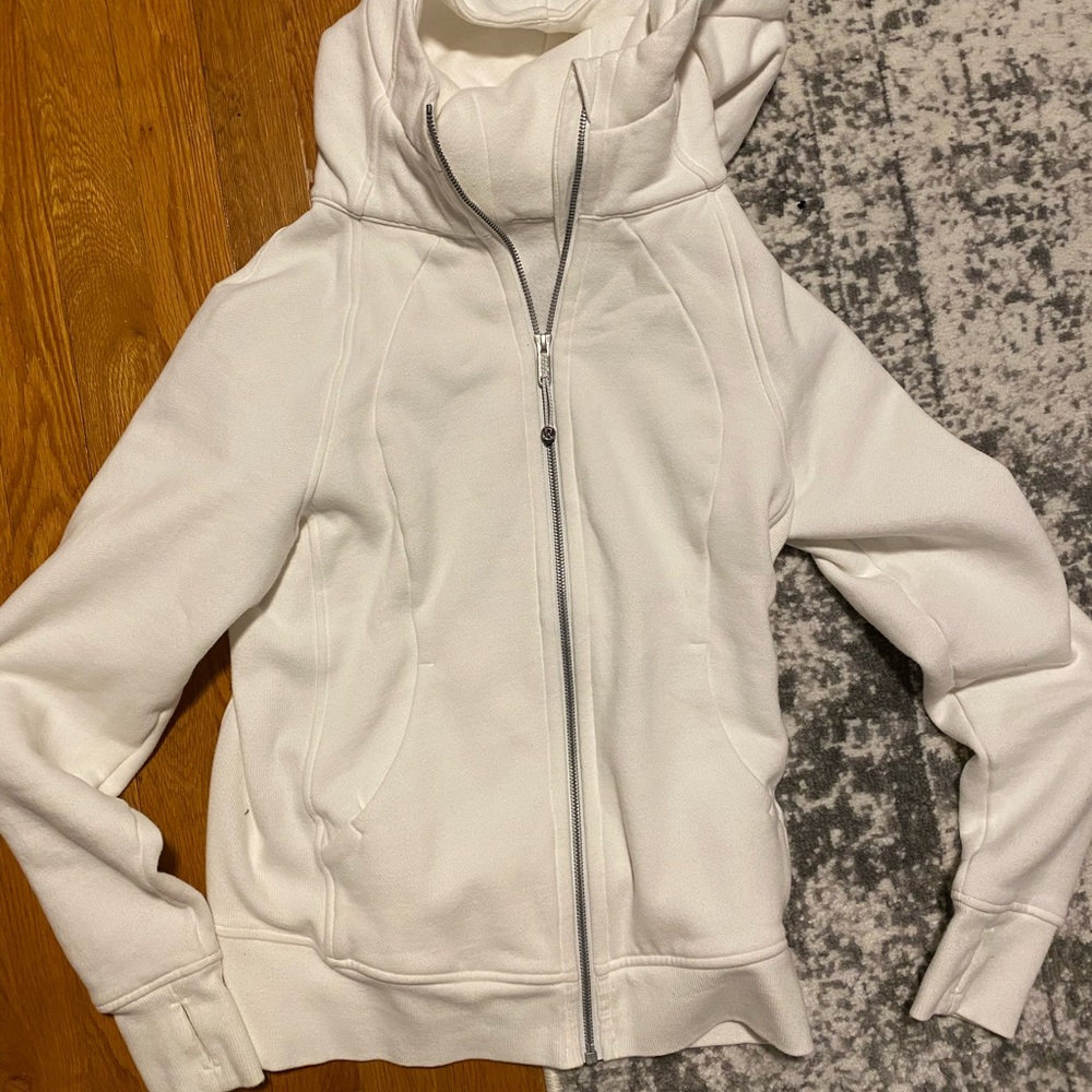 Lululemon scuba hoodie white like new
